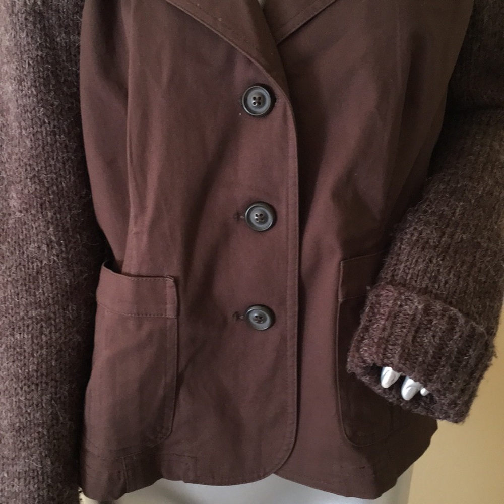 SUNDANCE | sweater jacket with faux fur coll… - Picture 5 of 11